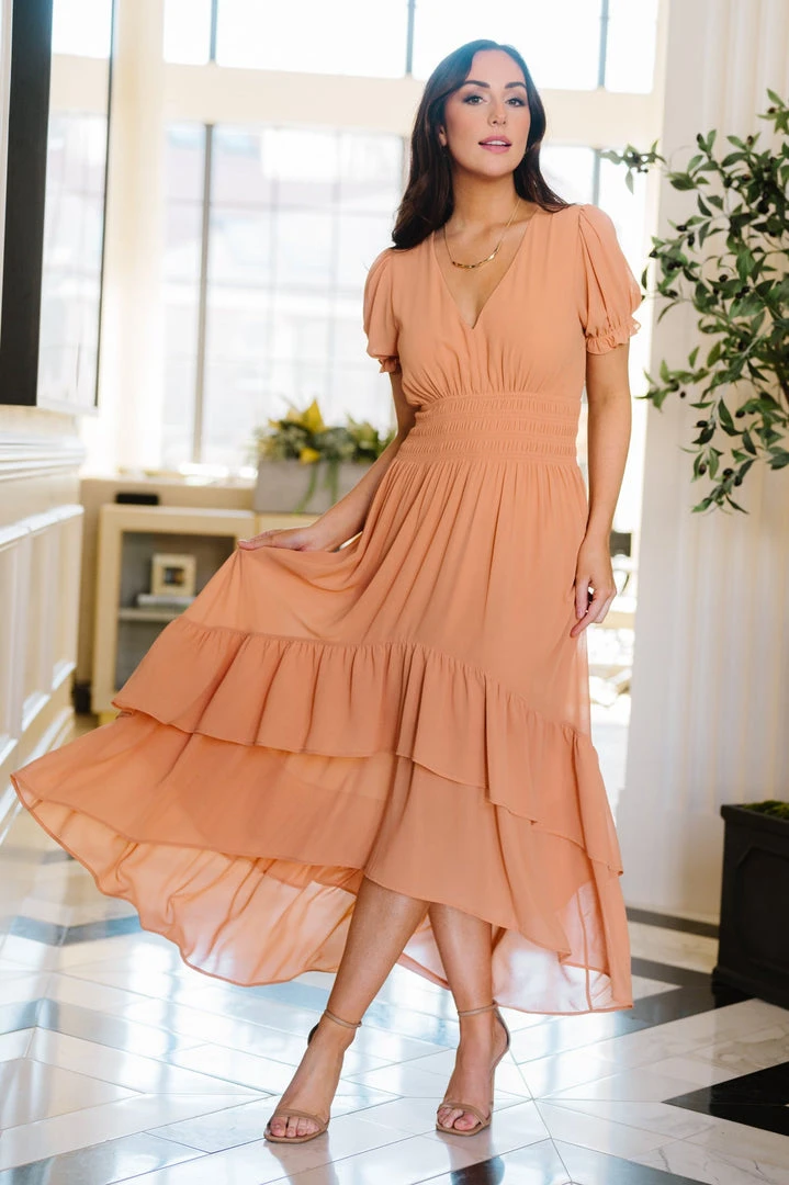 BB Custom Tuscany High-Low Dress | Dusty Melon 1 BB Custom Tuscany High-Low Dress | Dusty Melon