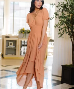 BB Custom Tuscany High-Low Dress | Dusty Melon 12 BB Custom Tuscany High-Low Dress | Dusty Melon