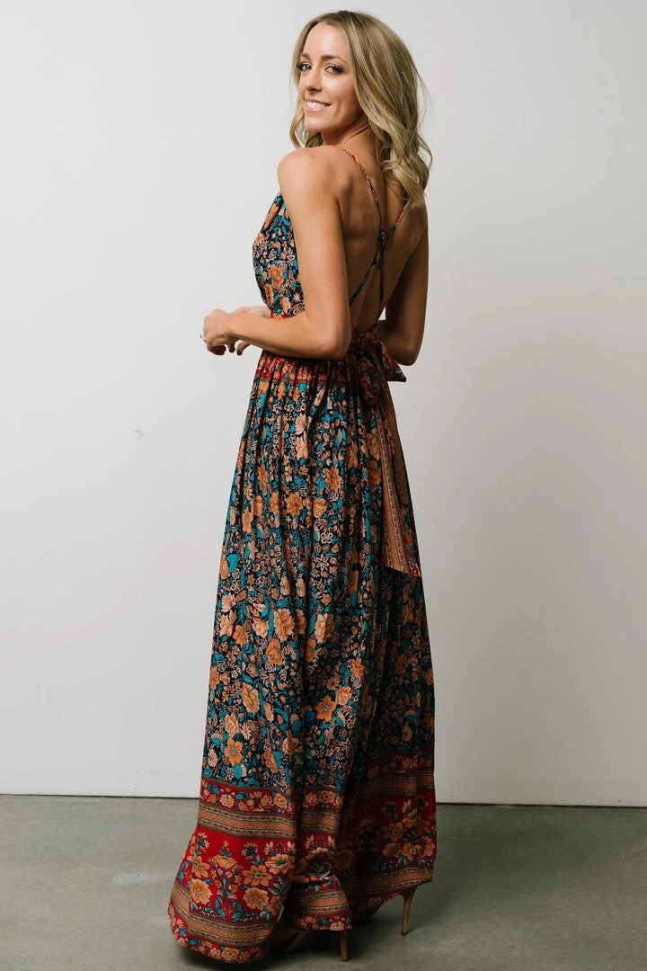 DD Udora Maxi Dress | Navy Multi Floral Dresses 2 DD Udora Maxi Dress | Navy Multi Floral Dresses