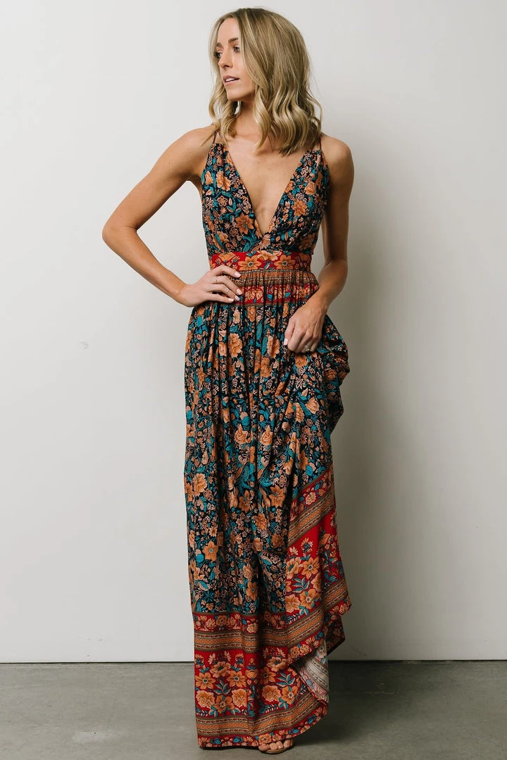 DD Udora Maxi Dress | Navy Multi Floral Dresses 3 DD Udora Maxi Dress | Navy Multi Floral Dresses