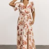 BB Custom Uma Velvet Maxi Dress | Cream Floral