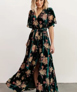 BB Custom Uma Velvet Maxi Dress | Jade Floral Dresses 20 BB Custom Uma Velvet Maxi Dress | Jade Floral Dresses