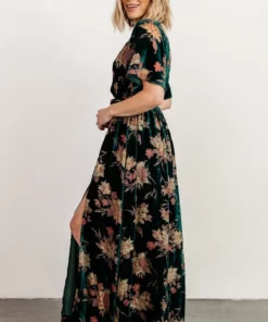 BB Custom Uma Velvet Maxi Dress | Jade Floral Dresses 24 BB Custom Uma Velvet Maxi Dress | Jade Floral Dresses