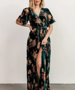 BB Custom Uma Velvet Maxi Dress | Jade Floral Dresses 22 BB Custom Uma Velvet Maxi Dress | Jade Floral Dresses