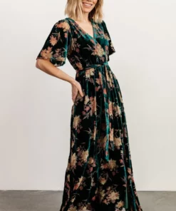 BB Custom Uma Velvet Maxi Dress | Jade Floral Dresses 21 BB Custom Uma Velvet Maxi Dress | Jade Floral Dresses
