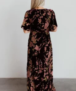 BB Custom Uma Velvet Maxi Dress | Plum Floral Dresses 23 BB Custom Uma Velvet Maxi Dress | Plum Floral Dresses