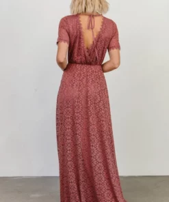 Venice Lace Maxi Dress | Berry