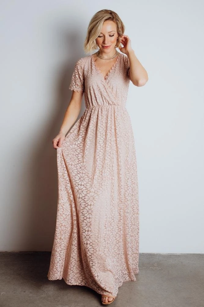 RR Dresses Venice Lace Maxi Dress | Blush 3 RR Dresses Venice Lace Maxi Dress | Blush