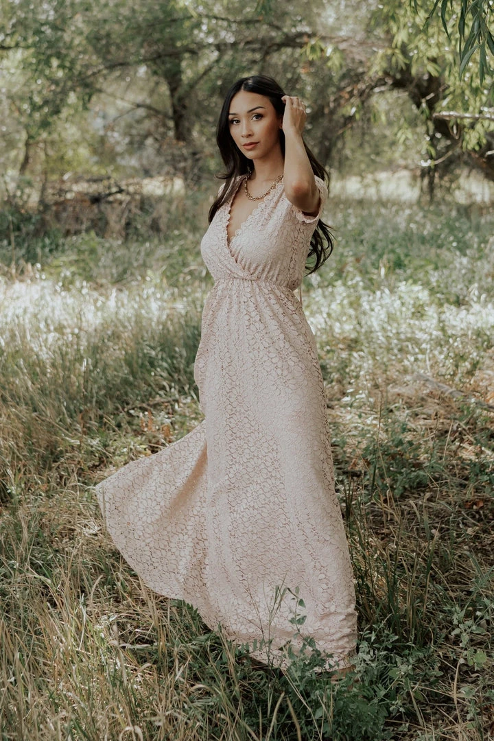 RR Dresses Venice Lace Maxi Dress | Blush 6 RR Dresses Venice Lace Maxi Dress | Blush