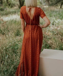RR Venice Lace Maxi Dress | Rust