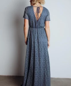RR Dresses Venice Lace Maxi Dress | Slate Blue