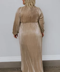 BB Custom Dresses Venus Pleated Maxi Dress | Gold 22 BB Custom Dresses Venus Pleated Maxi Dress | Gold