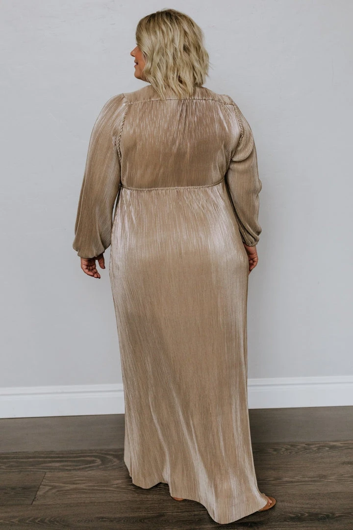 BB Custom Dresses Venus Pleated Maxi Dress | Gold 9 BB Custom Dresses Venus Pleated Maxi Dress | Gold