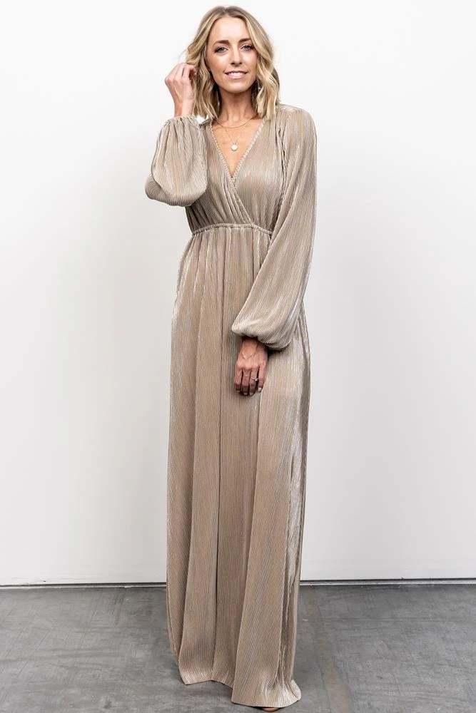 BB Custom Dresses Venus Pleated Maxi Dress | Gold 12 BB Custom Dresses Venus Pleated Maxi Dress | Gold
