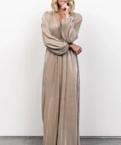 BB Custom Dresses Venus Pleated Maxi Dress | Gold 24 BB Custom Dresses Venus Pleated Maxi Dress | Gold