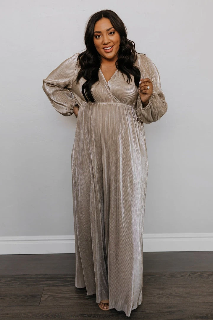 BB Custom Dresses Venus Pleated Maxi Dress | Gold 5 BB Custom Dresses Venus Pleated Maxi Dress | Gold