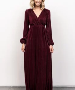 BB Custom Dresses Venus Pleated Maxi Dress | Mulberry