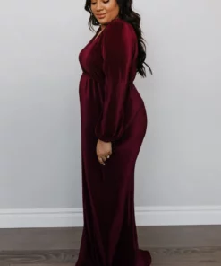 BB Custom Dresses Venus Pleated Maxi Dress | Mulberry