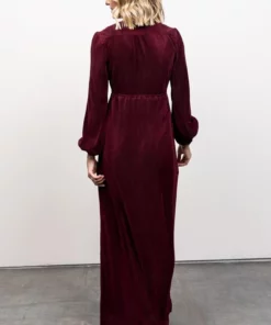 BB Custom Dresses Venus Pleated Maxi Dress | Mulberry