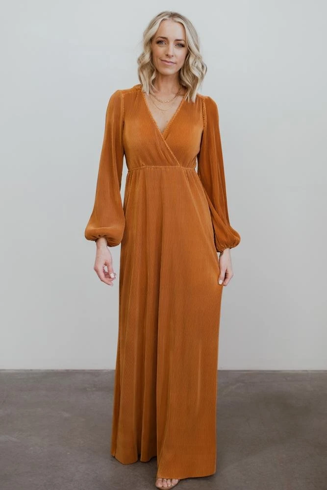 BB Custom Venus Pleated Maxi Dress | Saffron Dresses 1 BB Custom Venus Pleated Maxi Dress | Saffron Dresses