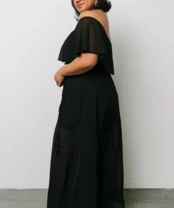 BB Custom Victoria Off Shoulder Maxi Dress | Black Dresses