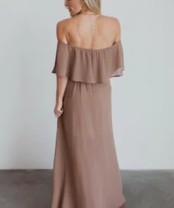 BB Custom Victoria Off Shoulder Maxi Dress | Mocha 9 BB Custom Victoria Off Shoulder Maxi Dress | Mocha