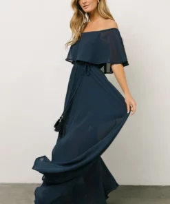 BB Custom Victoria Off Shoulder Maxi Dress | Navy Dresses 11 BB Custom Victoria Off Shoulder Maxi Dress | Navy Dresses