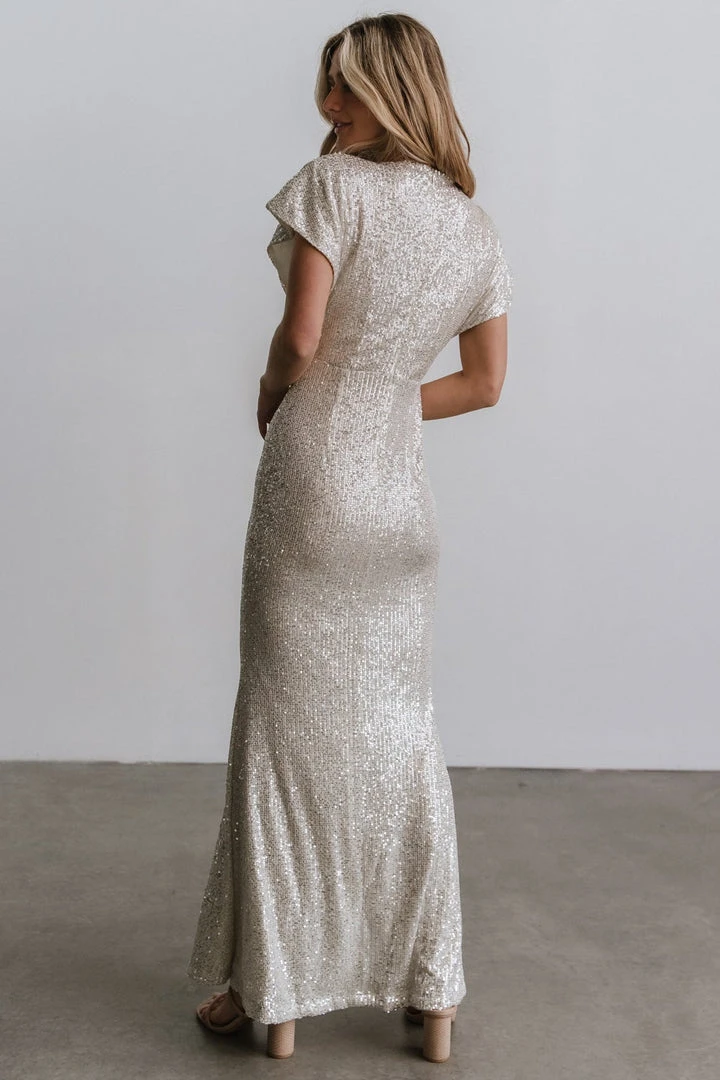 RR Vienna Sequin Maxi Dress | Cream Dresses 11 RR Vienna Sequin Maxi Dress | Cream Dresses