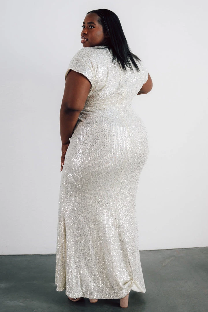 RR Vienna Sequin Maxi Dress | Cream Dresses 8 RR Vienna Sequin Maxi Dress | Cream Dresses