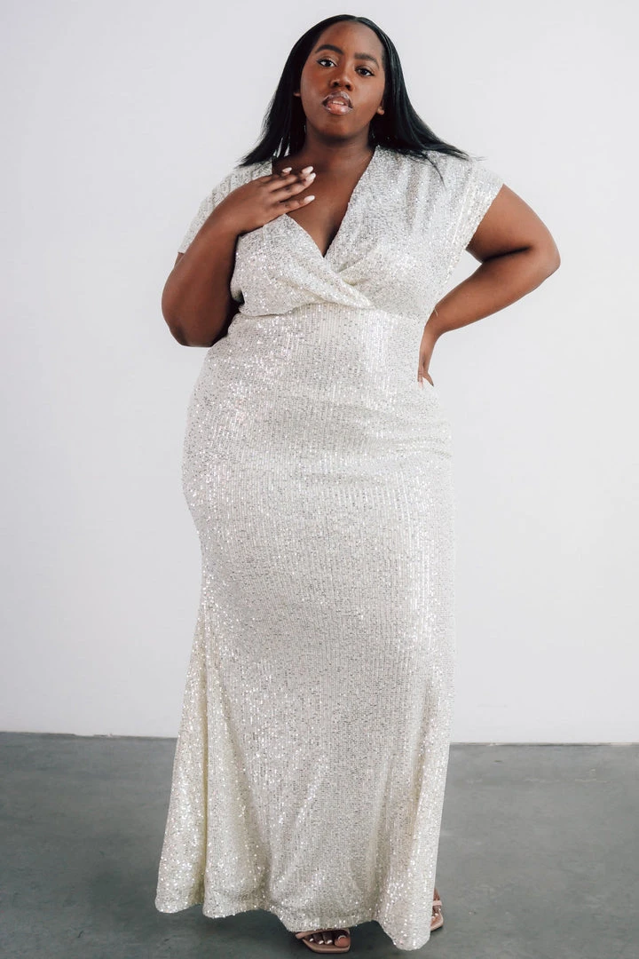 RR Vienna Sequin Maxi Dress | Cream Dresses 2 RR Vienna Sequin Maxi Dress | Cream Dresses