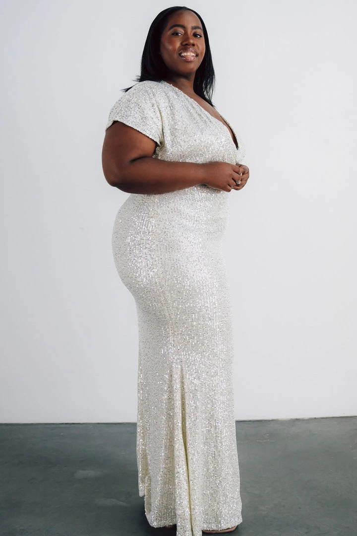 RR Vienna Sequin Maxi Dress | Cream Dresses 5 RR Vienna Sequin Maxi Dress | Cream Dresses