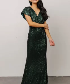 RR Vienna Sequin Maxi Dress | Green Dresses