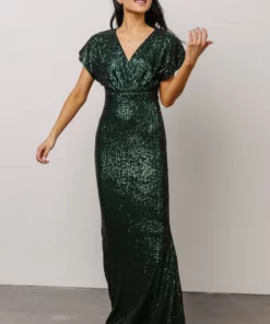 RR Vienna Sequin Maxi Dress | Green Dresses