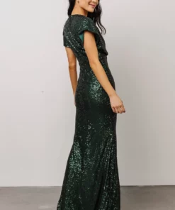 RR Vienna Sequin Maxi Dress | Green Dresses