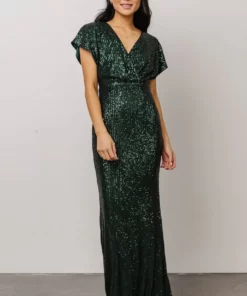 RR Vienna Sequin Maxi Dress | Green Dresses
