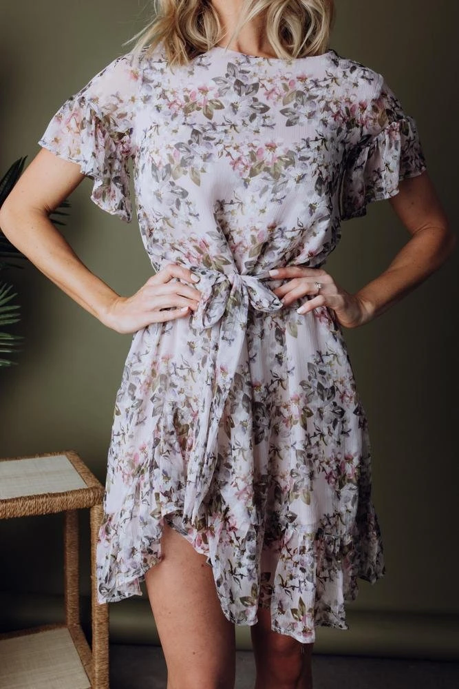 HAY Vita Short Dress | Blush Floral Dresses 2 HAY Vita Short Dress | Blush Floral Dresses