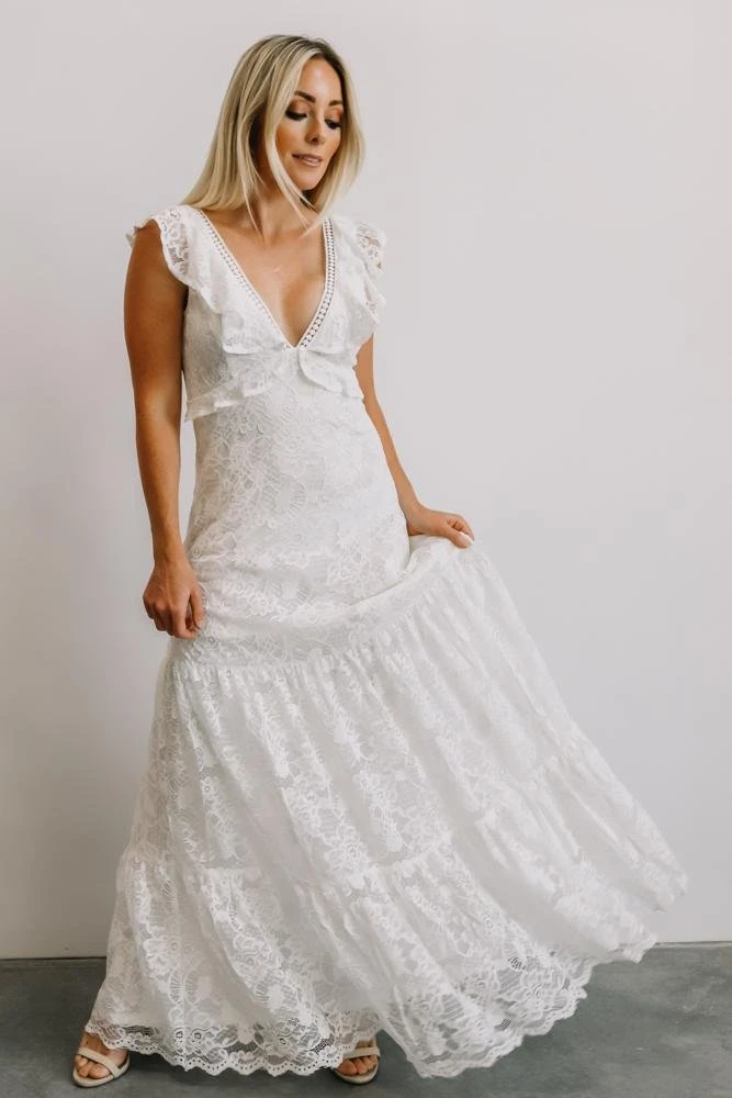 AK Vivianne Lace Maxi Dress | White 8 AK Vivianne Lace Maxi Dress | White