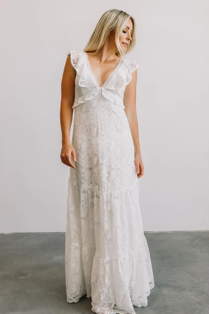 AK Vivianne Lace Maxi Dress | White 11 AK Vivianne Lace Maxi Dress | White