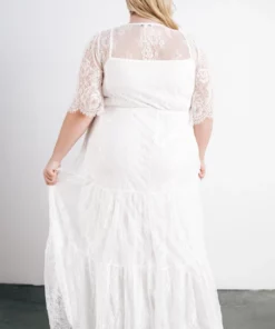 BB Custom Dresses Wanderlust Lace Maxi Dress | White