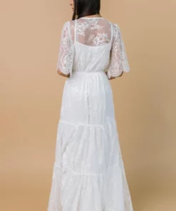 BB Custom Dresses Wanderlust Lace Maxi Dress | White