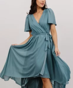 Soi Dresses Waverly Wrap Dress | Sea Glass