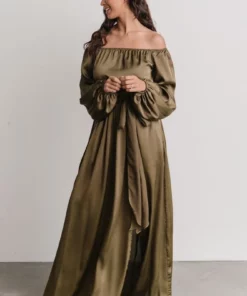 DD Westminster Off-Shoulder Maxi Dress | Olive