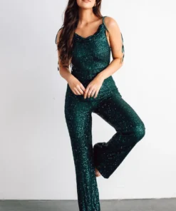 RR Shop By Style Willett Sequin Jumpsuit | Emerald 10 RR Shop By Style Willett Sequin Jumpsuit | Emerald