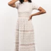 POL Windsor Lace Midi Dress | Ivory