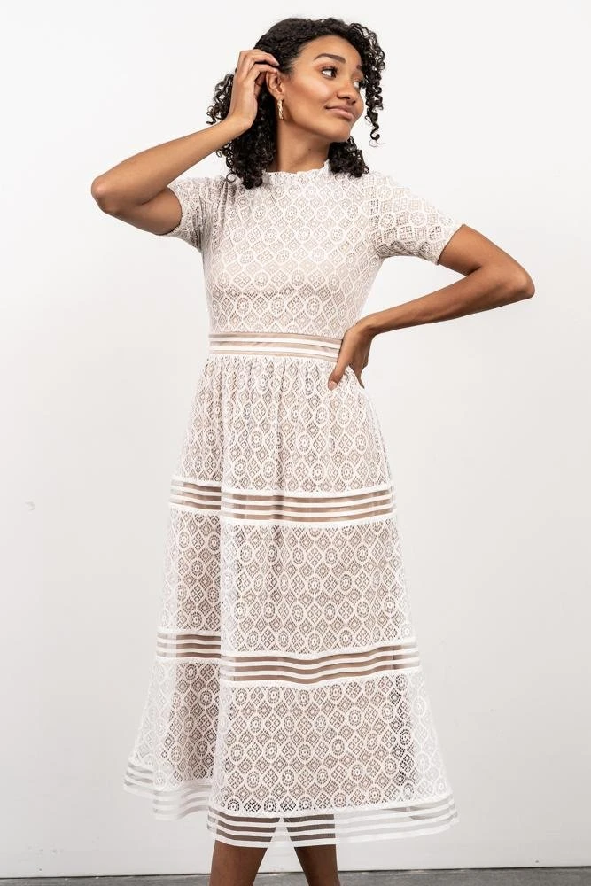 POL Windsor Lace Midi Dress | Ivory 1 POL Windsor Lace Midi Dress | Ivory