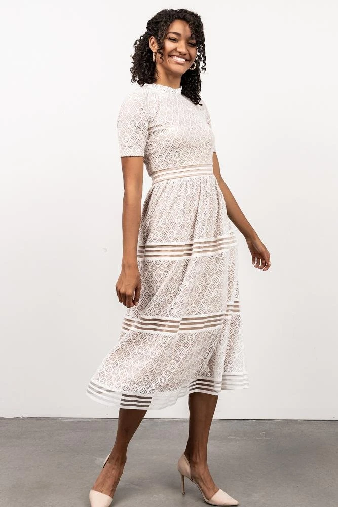POL Windsor Lace Midi Dress | Ivory 6 POL Windsor Lace Midi Dress | Ivory