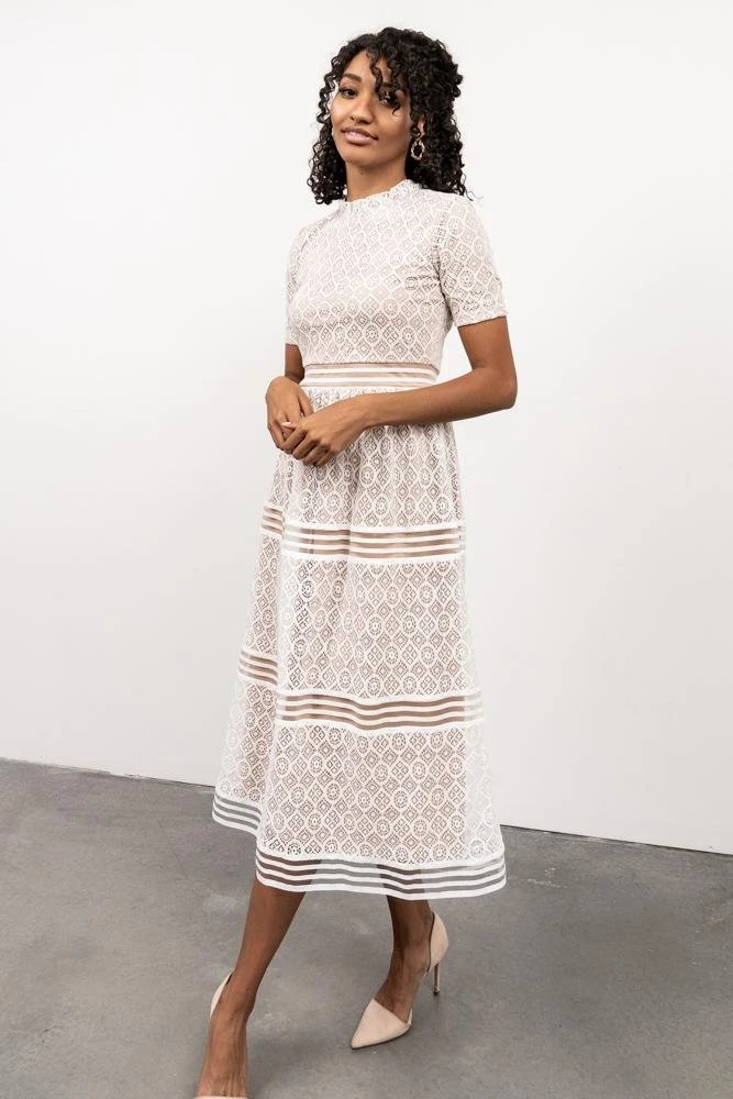 POL Windsor Lace Midi Dress | Ivory 2 POL Windsor Lace Midi Dress | Ivory