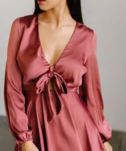 DD Woodbury Satin Mini Dress | Deep Mauve Dresses 9 DD Woodbury Satin Mini Dress | Deep Mauve Dresses