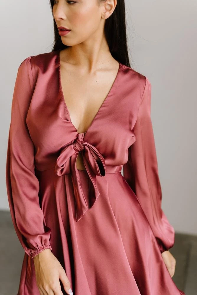 DD Woodbury Satin Mini Dress | Deep Mauve Dresses 3 DD Woodbury Satin Mini Dress | Deep Mauve Dresses