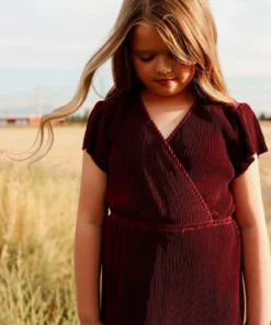 BB Custom Dresses Youth Athena Pleated Maxi Dress | Mulberry